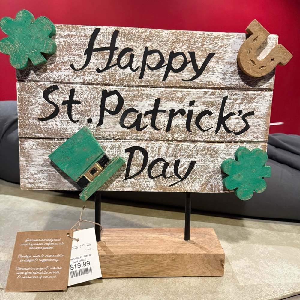 St. Patrick's Day Wooden Sign